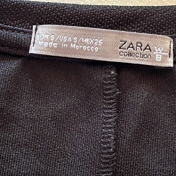 Zara WB Collection Black Cinched Waist Cropped Pullover Top S Goth Grunge Rodeo - Picture 9 of 10